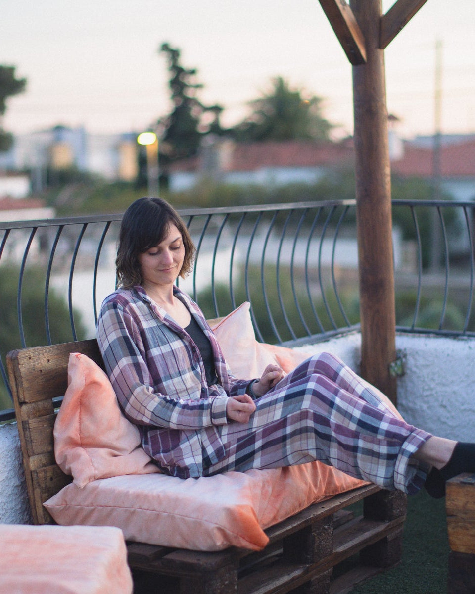 Gemütliches langes Schlafset nähen Schnittmuster und Nähanleitung Schlafanzug