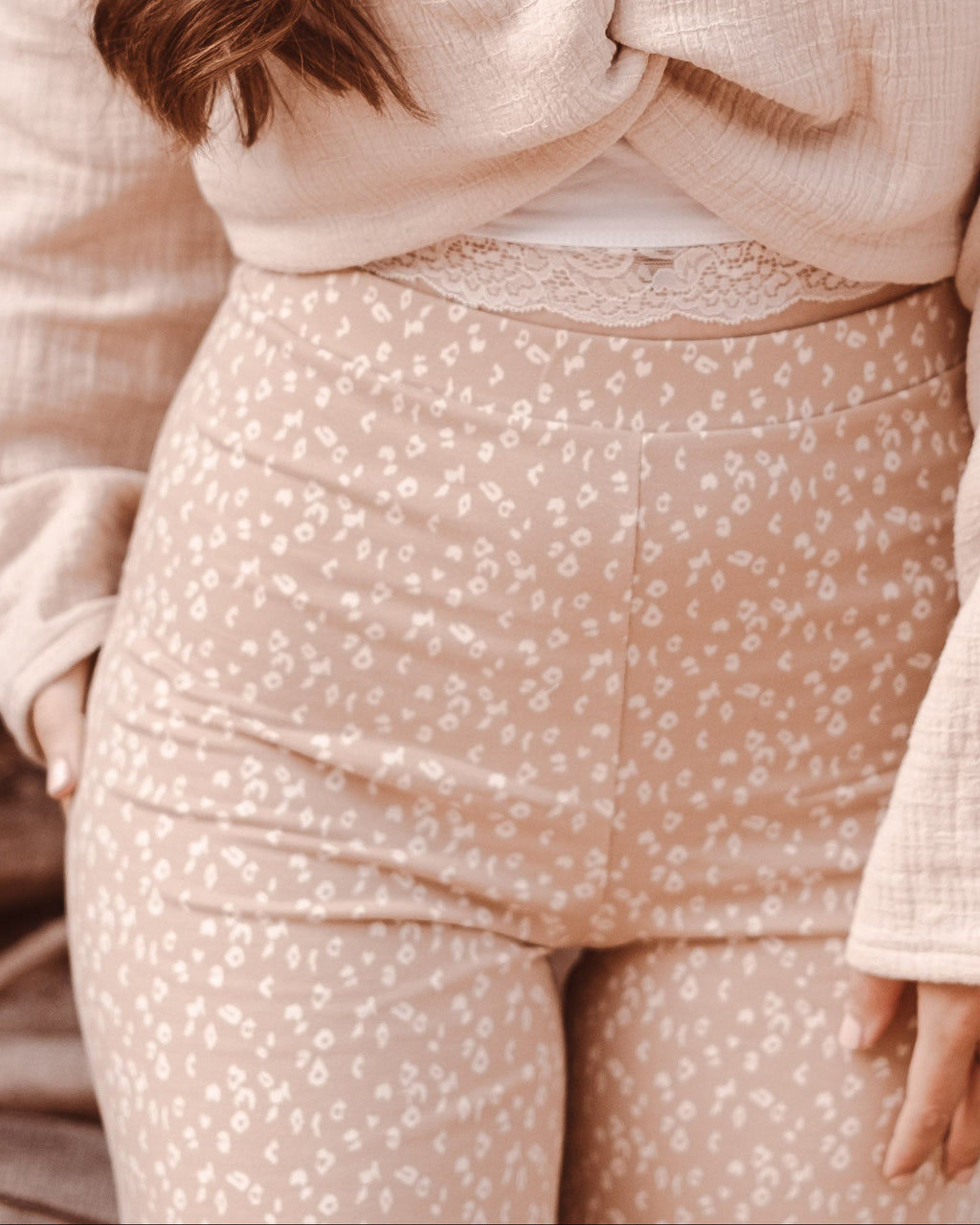 Bequeme Jersey Hose ohne Seitennaht naehen Schnittmuster lässige weite Hose