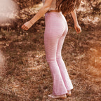 Ausgestellte Leggings nähen aus Jersey mit Schnittmuster für Schlaghose