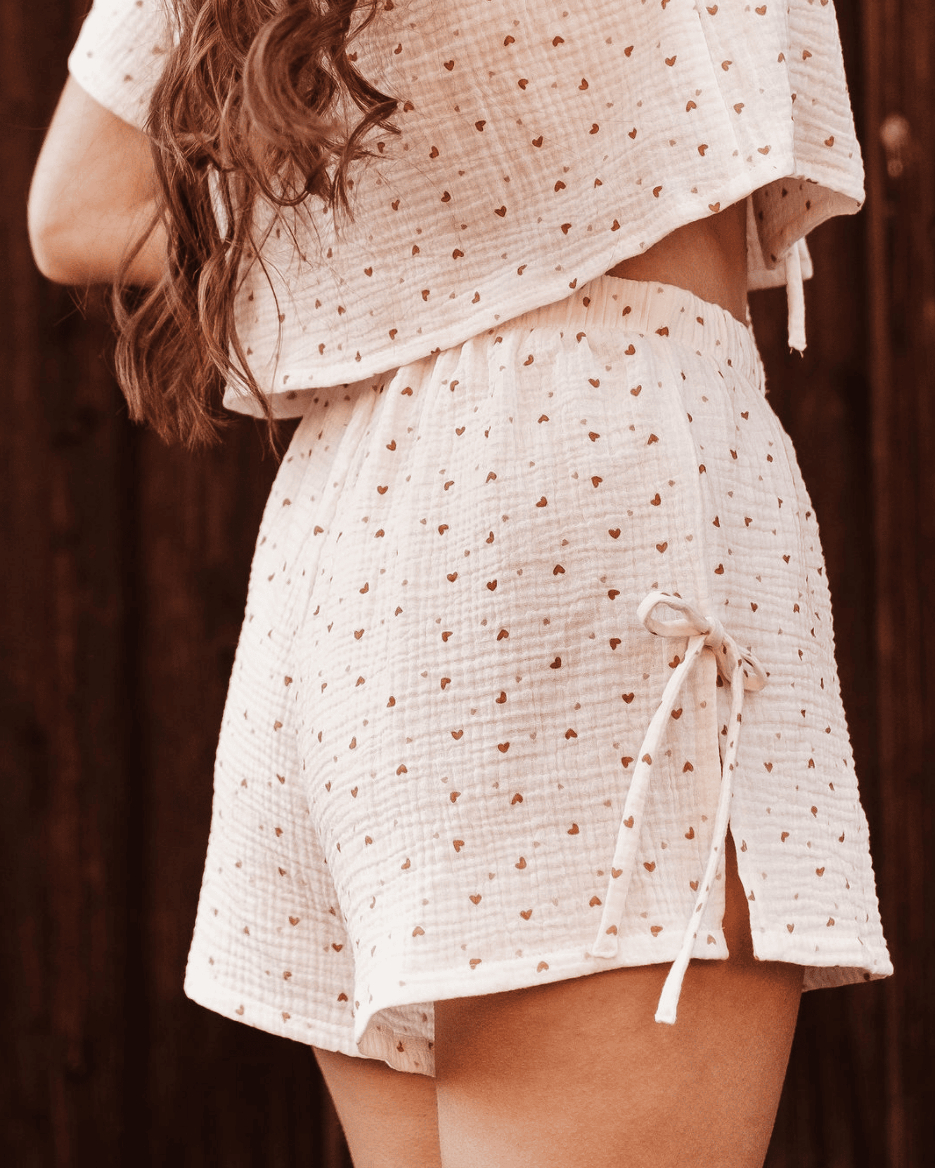 Nähprojekte für Anfänger - Shorts Schnittmuster Aurora mit Schleifenbändern