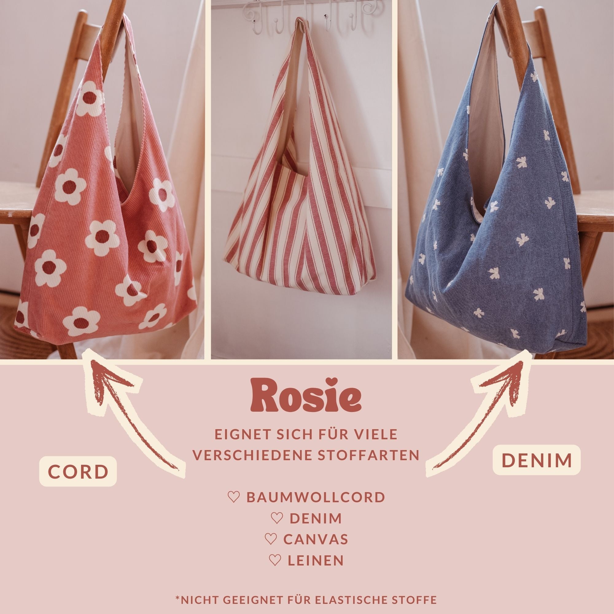 Hobo Tasche nähen Schnittmuster