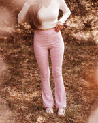 Hoch geschnittene Leggings mit Schlag nähen mit Gummibund