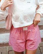 Basic Shorts AURORA Schnittmuster - Detailansicht genähte Shorts