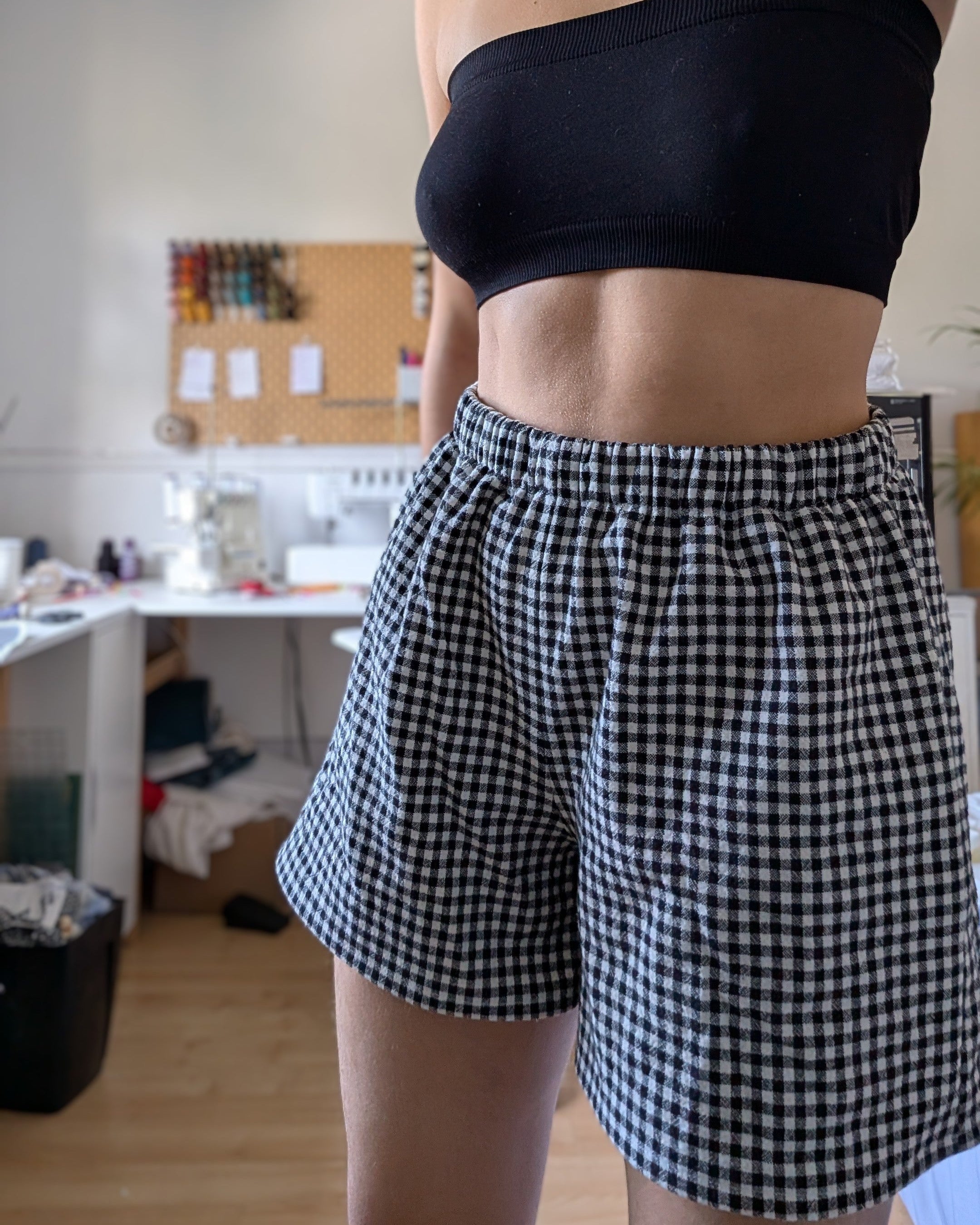 Schlichte Boxershorts. für Damen nähen mit Schnittmuster für basic shorts