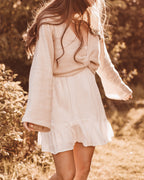 Boho Bluse nähen Schnittmuster DELILAH - Vorderansicht mit Twist-Detail