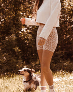 Radlershorts für den Sommer nähen. Schnittmuster für moderne Sommershorts mit hoher Taille