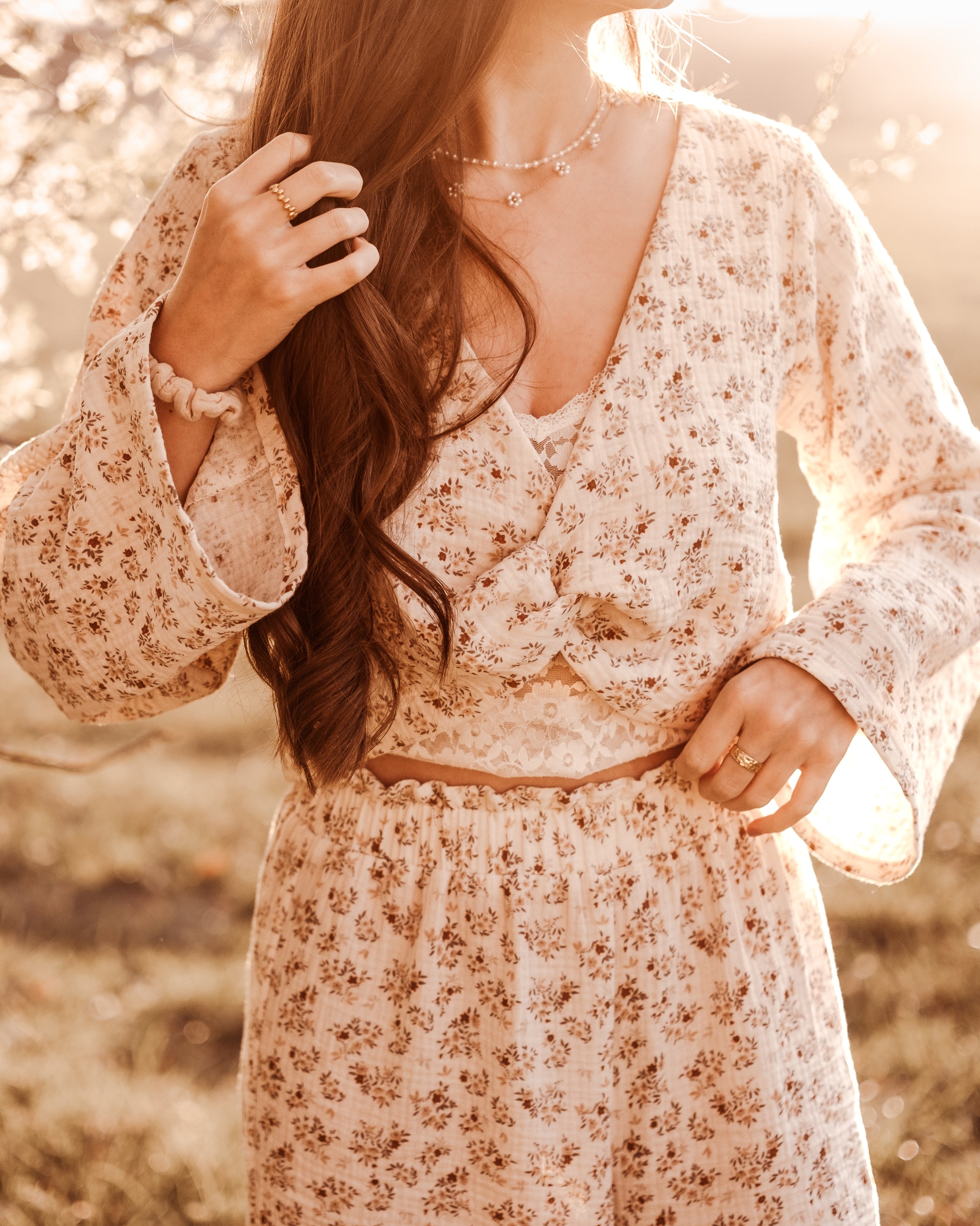 Boho Sommer Set aus Musselin selber nähen - Schnittmuster DELILAH