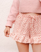 Schlaf Shorts Nähanleitung - süße Rüschen Shorts Schnittmuster für Damen nähen